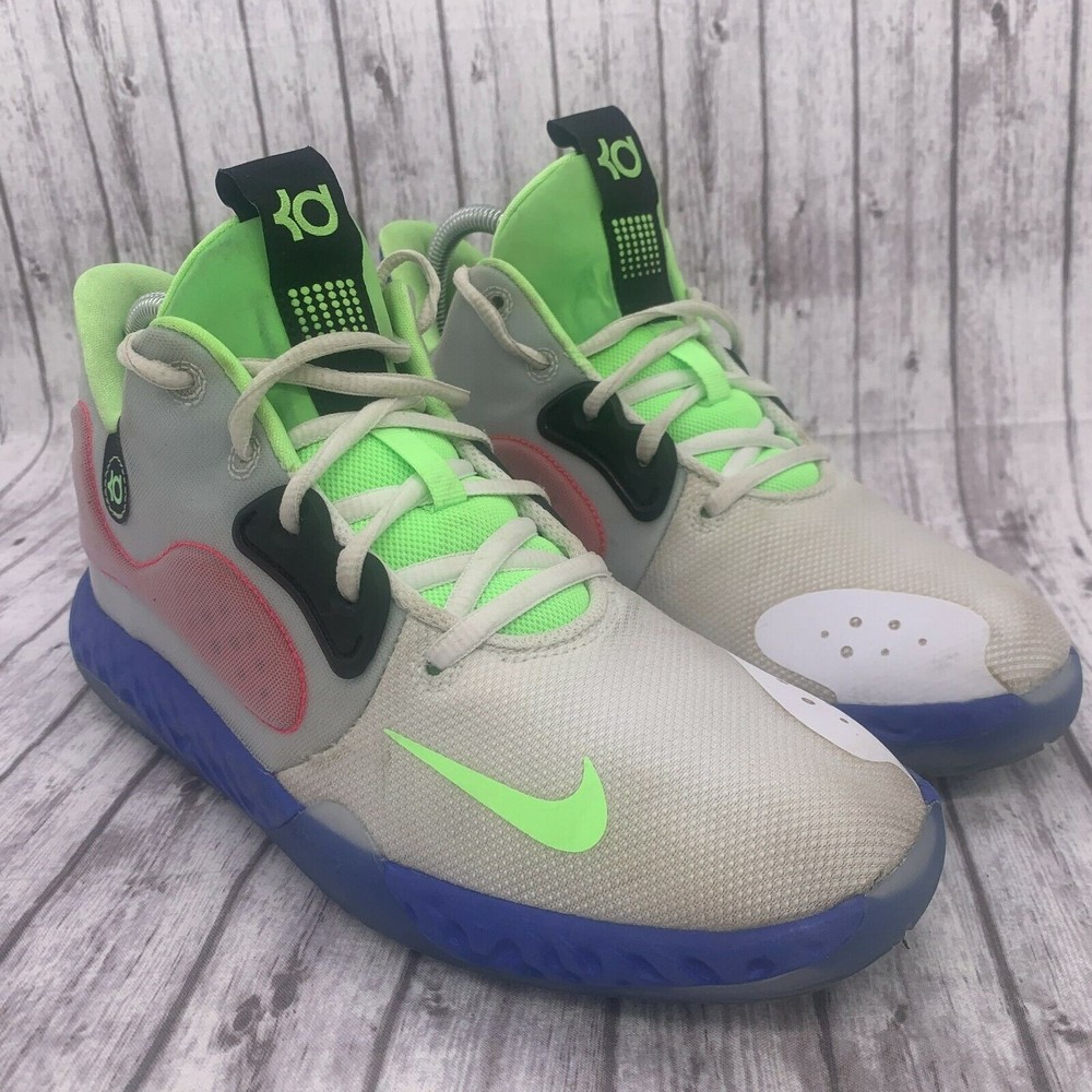 Nike Boys KD Trey 5 AT5685-134 White Pink Running Shoes Lace Up Mid To Size 7Y